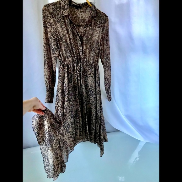 All Saints Lightweight Long-sleeve Mid-length Dress - Picture 3 of 5